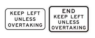 P1 AND P2 TRANSIT LANE SIGNS